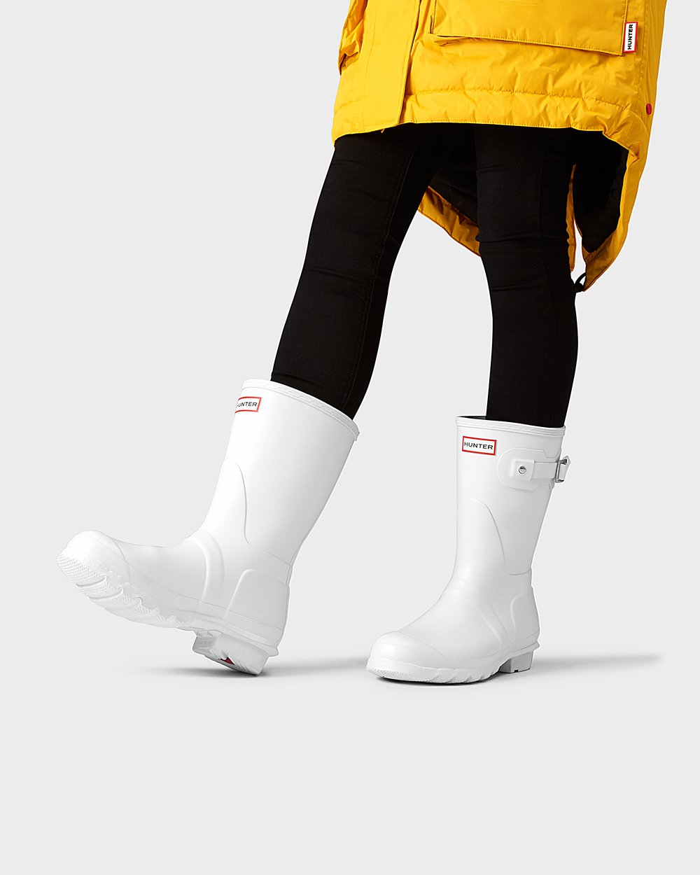 Womens Hunter Short Rain Boots White - Original - 7928516-SL